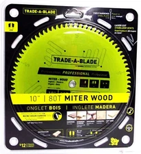 (J) NORSKE - Trade-A-Blade 10" X 80T Miter Wood Saw Blade  #TCSBP246