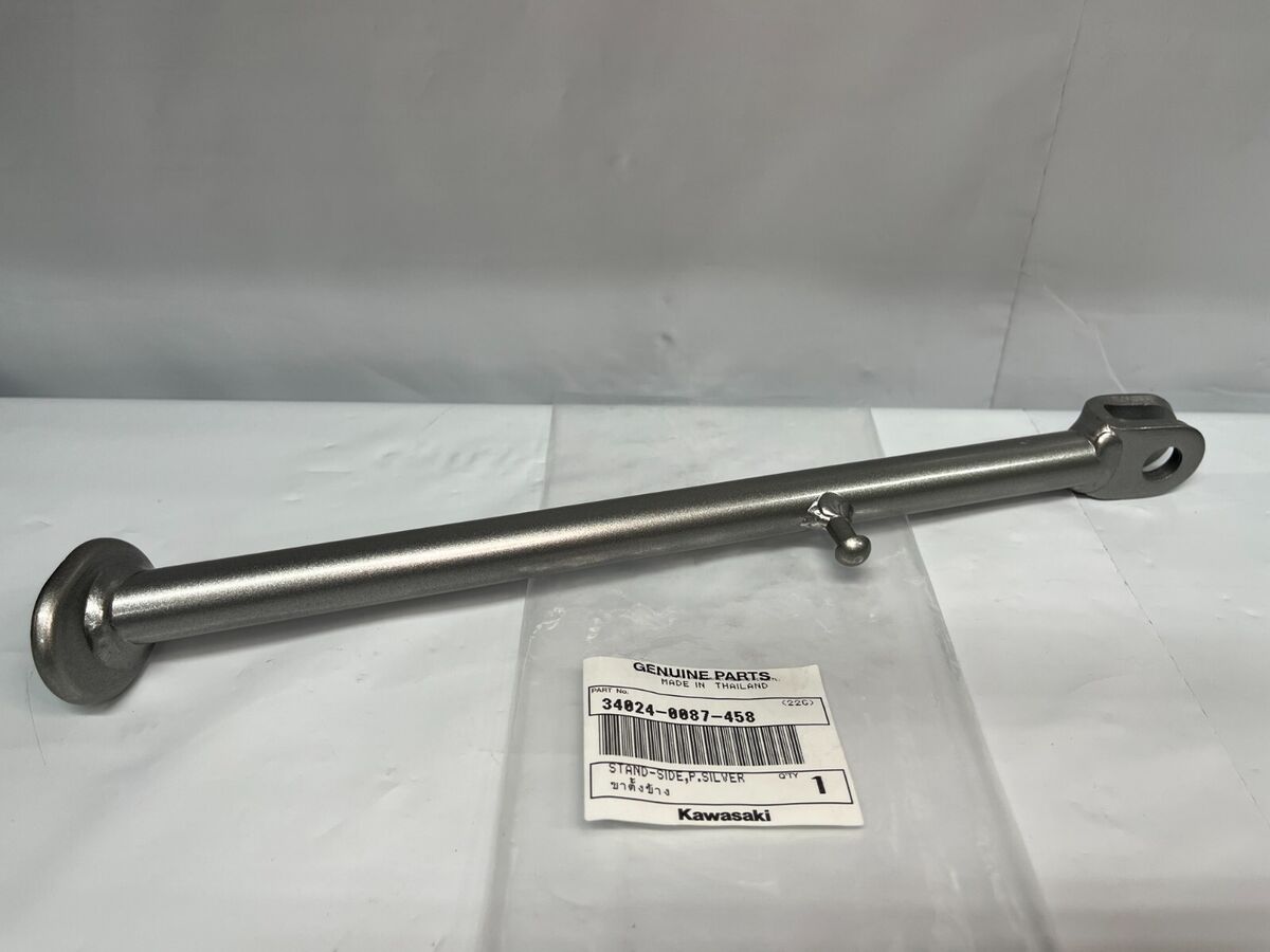 【ハッピー】 Kawasaki OEM Part 34024-0087-458 P.silver Side Stand for