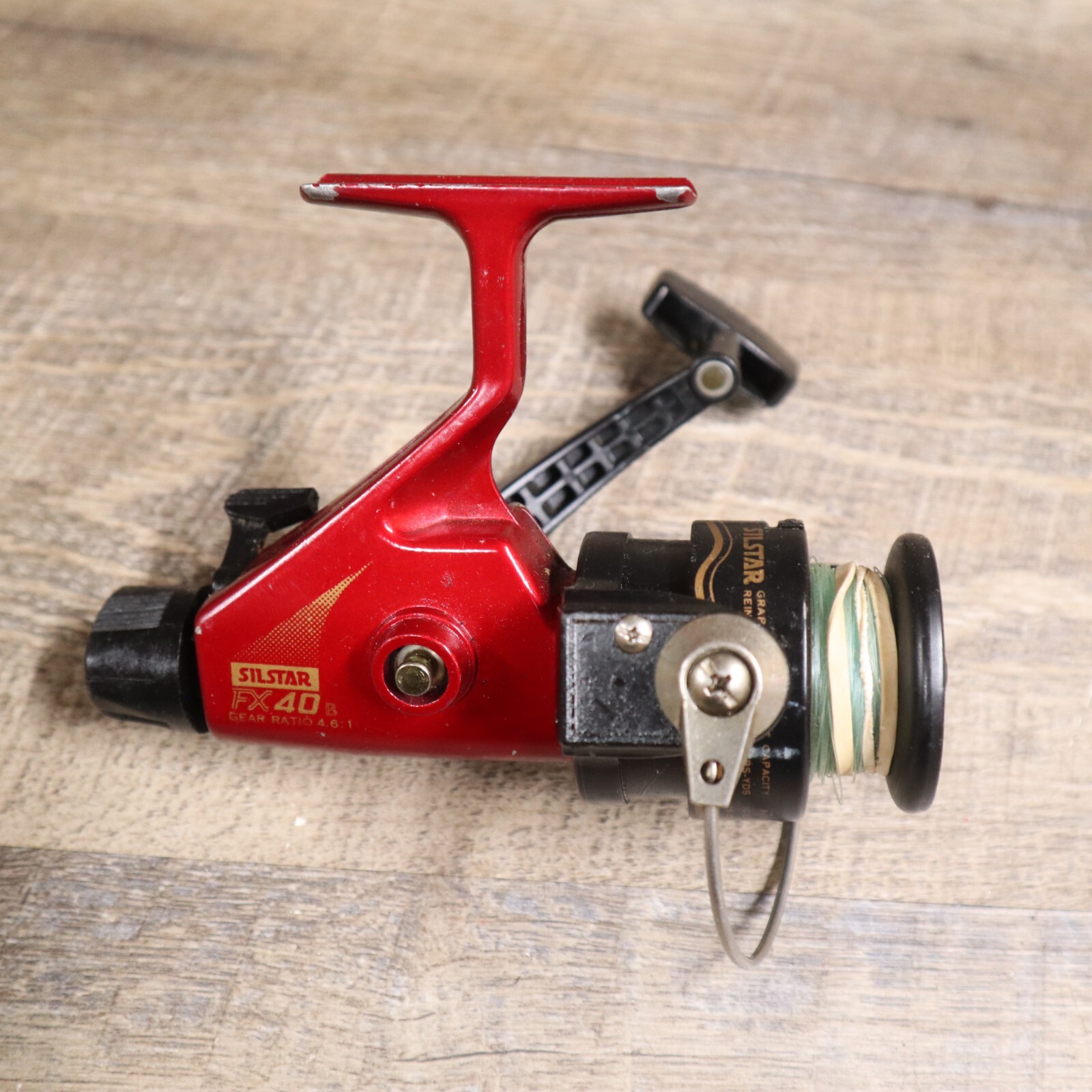 Vintage SILSTAR FX40B REAR DRAG Graphite Spinning fishing reel Ratio 4.