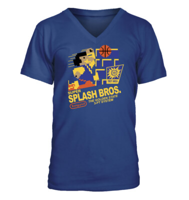 Super Splash Bros. - Men's V-Neck T-Shirt - Golden State Warriors Curry