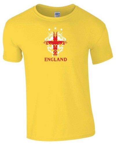 England Football T Shirt Footy Lion Three Lions Barmy Army Fans Gift Men Tee Top - Picture 9 of 11