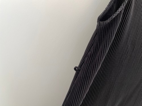 La Redoute Mini Shift Dress Black Slip Plisse Pleated M / UK 12-14 - NEW - Picture 4 of 8
