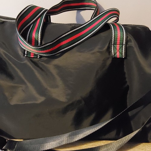 NWT Adrienne Vittadini Black Haute Heritage Zip Fully Lined Duffel Bag msrp$360 - Picture 6 of 9
