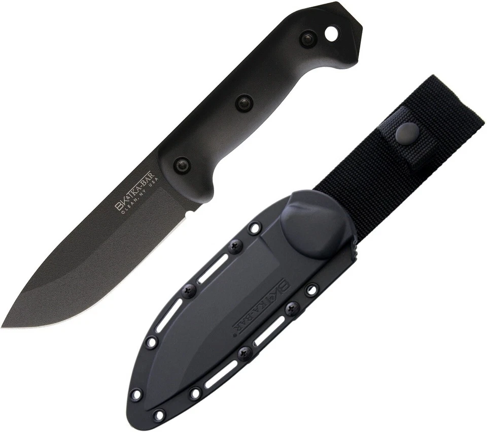 Cuchillo fijo Becker Campanion 5" 1095 Cro-Van hoja de acero al carbono mango Grivory Foto 3 de 4