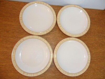 Denby ''Caramel Stripes'' 2 x Beilagenteller 7 1/4''/18,5 cm breit Kostenloser Versand