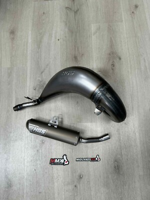 YZ 125 2022-2025 HGS Komplette Auspuffanlage Silber Schalldämpfer Stahlspitze
