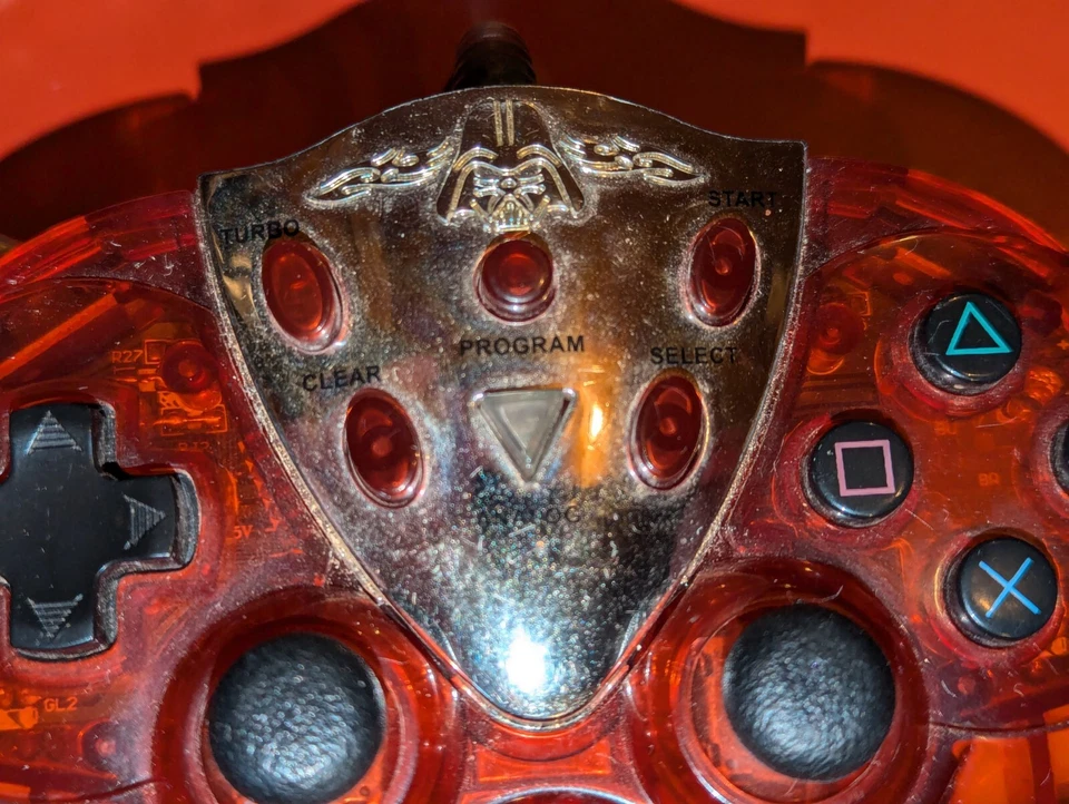 Intec G9805-B Red Playstation 2 PS2 Star Wars Darth Vader Controller Tested - Image 2 of 4