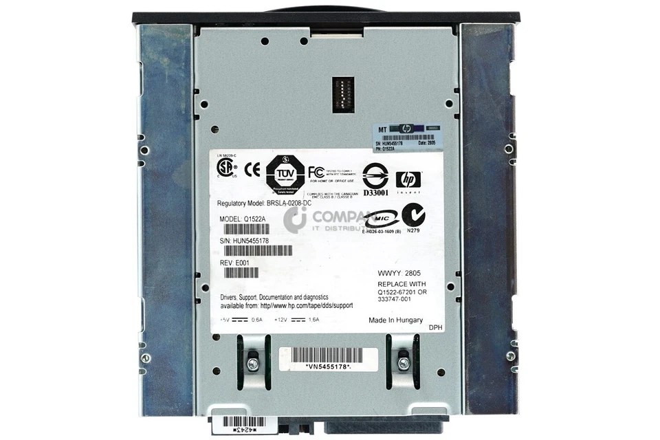 333747-001 HP DAT72 36 72GB SCSI INTERNAL TAPE DRIVE - Image 3 of 4