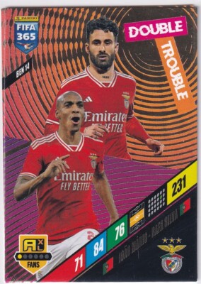 Panini FIFA 365 Adrenalyn 2024 Karte Nr. BEN 14 Joao Mario Rafa Silva Benfica