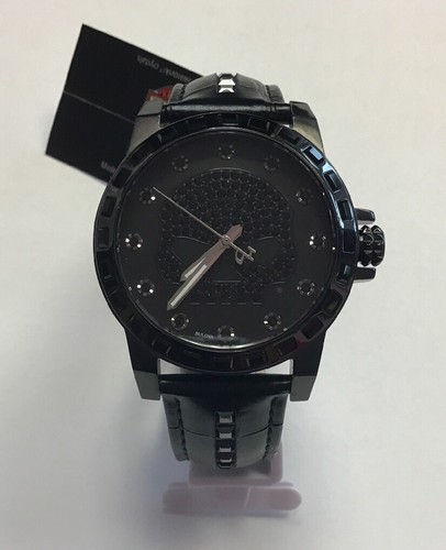BULOVA Damen Harley-Davidson Schwarz Totenkopf Design Swarovski Kristall Uhr 78L126 - Bild 1 von 5