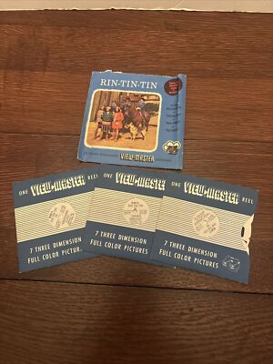 View Master 930-A-B-C, Rin-Tin-Tin, S3 Packet, Sawyer's Vintage, 3 Reel Set 1955