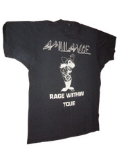AMULANCE Rage Within Tour 1989 Vintage Metal Band T-Shirt L Shark Attack