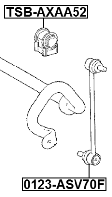 つばさページ② Front Stabilizer Bar Bush D25.4 Febest TSB-AXAA52 OEM 48815-06260