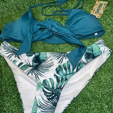 SHEKINI Women's Halter TWO Piece Swimsuit, Size MEDIUM