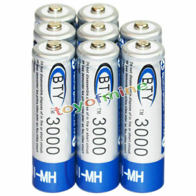 8x AA battery batteries Bulk Nickel Hydride Rechargeable NIMH 3000mAh