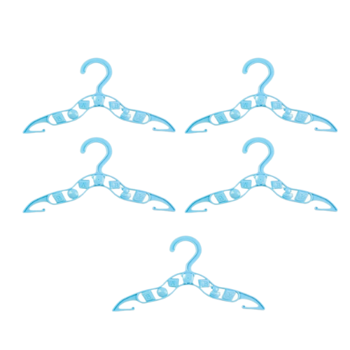 5 PACK BABY TODDLER NURSERY WARDROBE CLOTHES HANGER COAT HANGERS BlUE WHITE PiNK - Picture 2 of 4