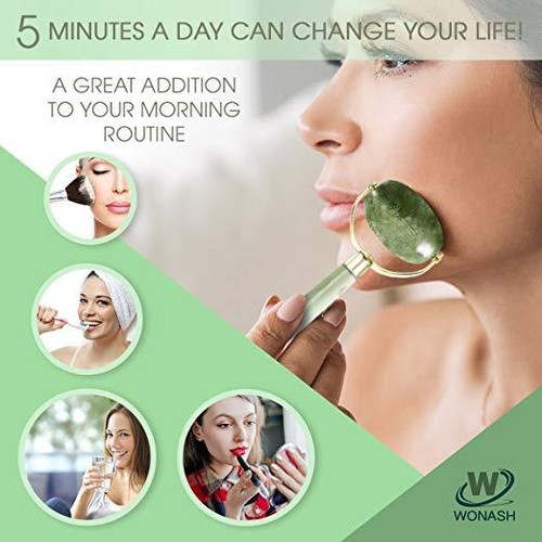 JADE ROLLER Anti-Wrinkle Slimming & Firming Cooling Anti-Aging BOOSTS COLLAGEN - Afbeelding 3 van 9