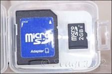 2GB MicroSD Card  Adapter  Case - Nice Condition