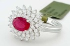 GENUINE 1.23 Cts RUBY & WHITE SAPPHIRE RING .925 STERLING SILVER - New With Tag — photo 5