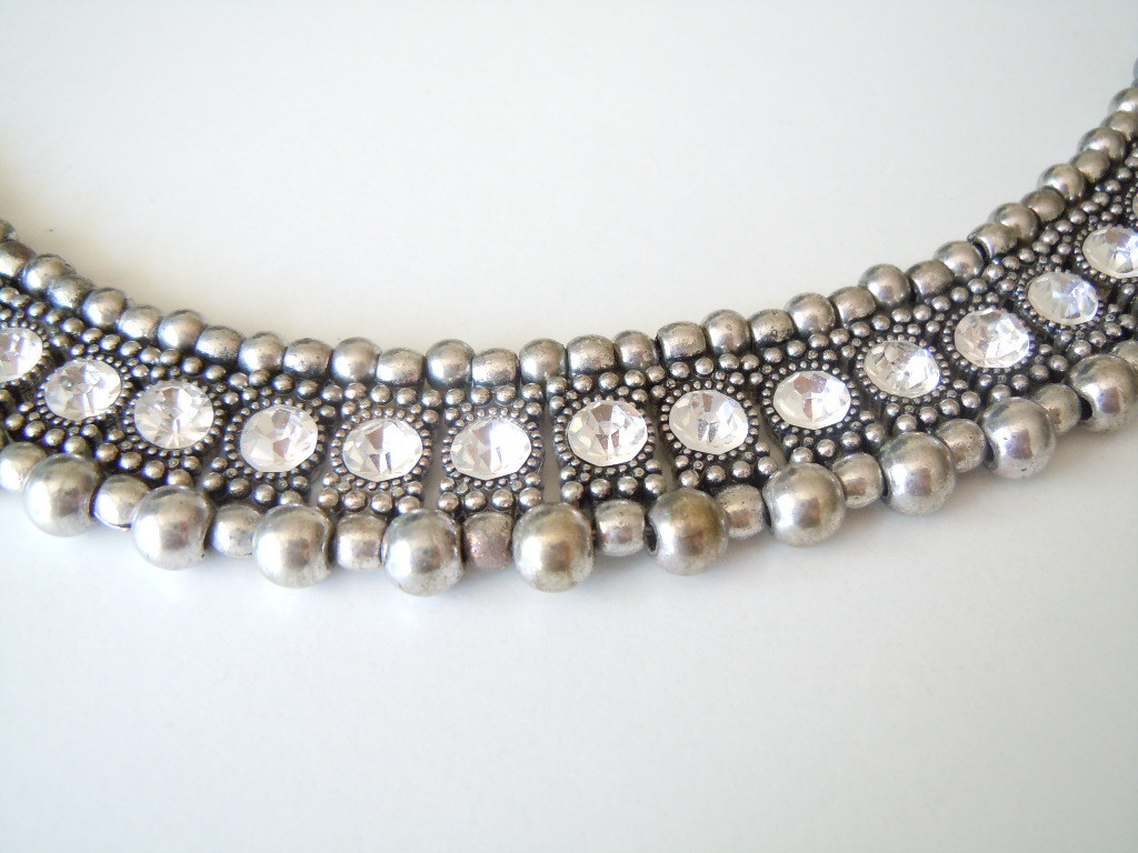 Statement Necklace With Clear Transparent Rhinest… - image 6