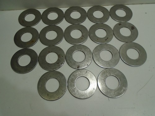 (LOT OF 18) ANSI TYPE A WIDE PLAIN WASHER 1-3/4" I.D. x 4" O.D. CARBON STEEL