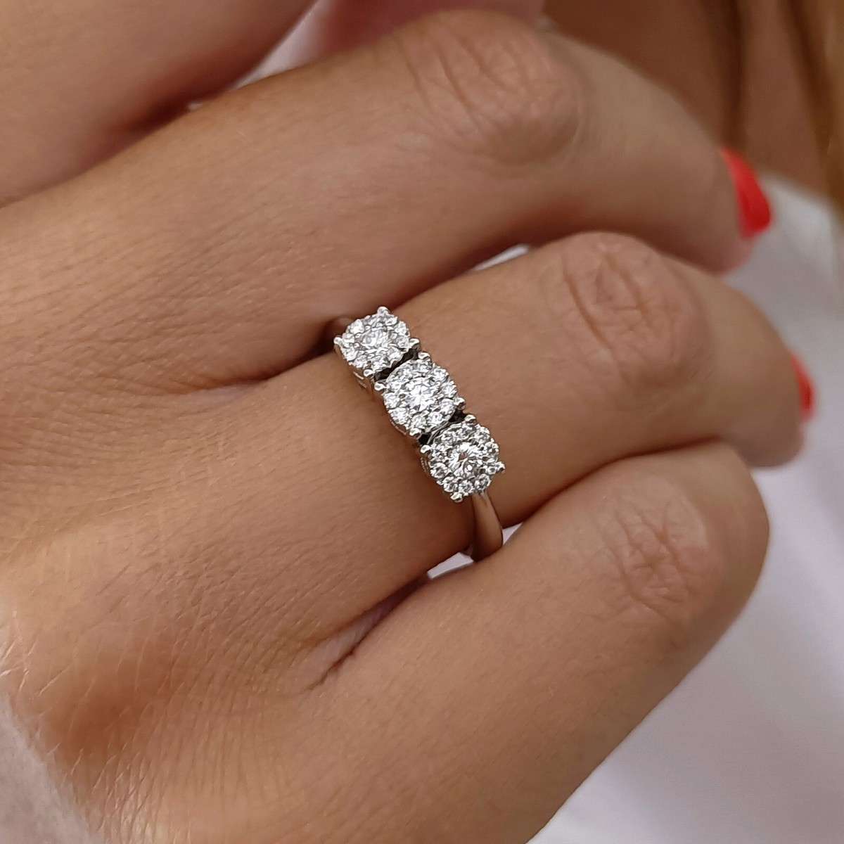 Anello Fedina Fedina Bliss Diamanti Fedina A Tre Anelli Anello