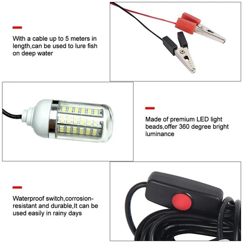 Underwater Fishing Trap Light 108 Leds Fishing Light Squid Krill - 第 8/16 張圖片