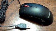 LENOVO 45J488 M-U0025-0 USB 2 BUTTON BLACK WIRED OPTICAL COMPUTER MOUSE 45J4889