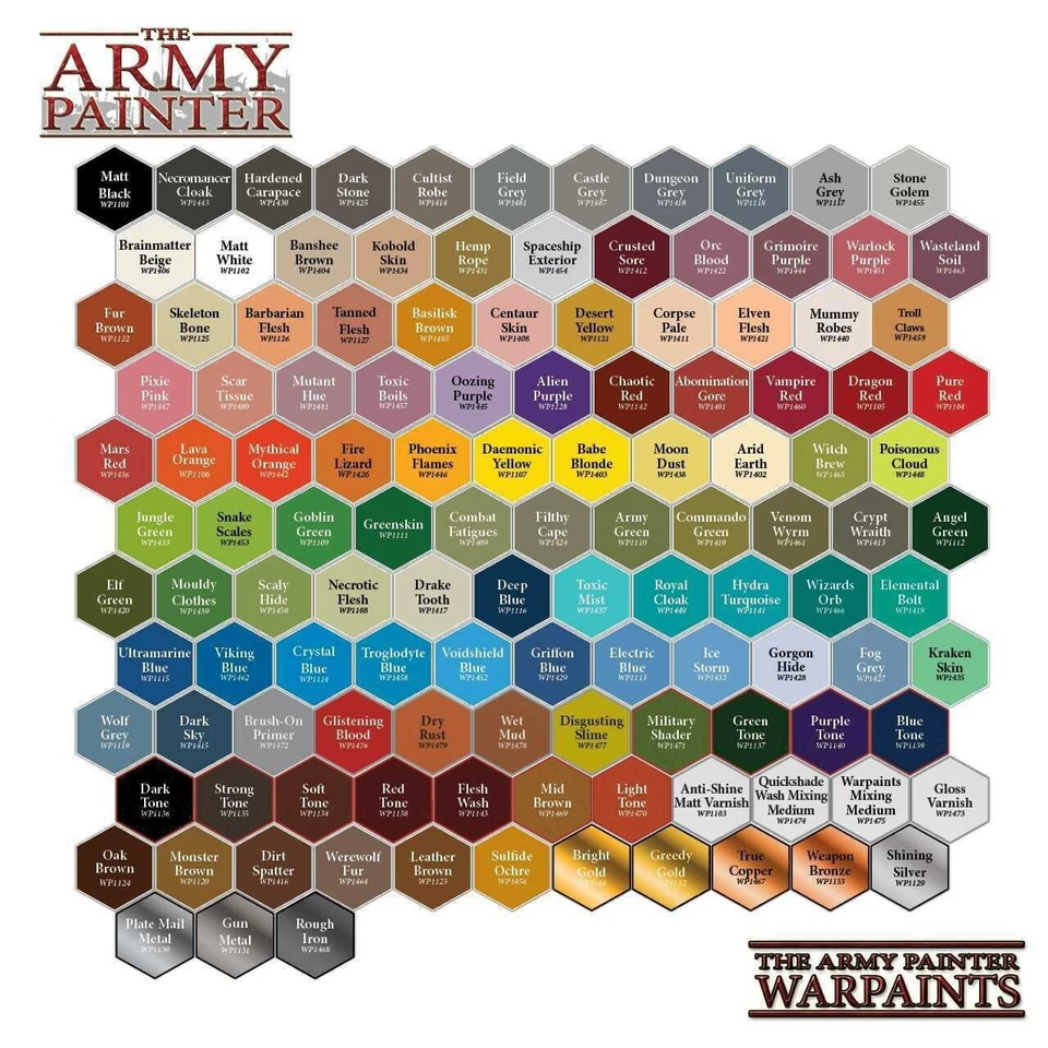 Army Painter Warpaints Acrylfarbe Farbenauswahl high pigment colours 18mL