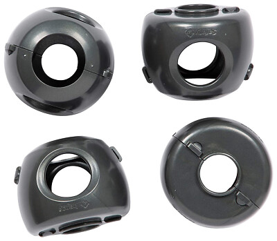 Safety 1st 4 Pack Charcoal Parent Grip Door Knob Covers Keeps Kids Out - 806513