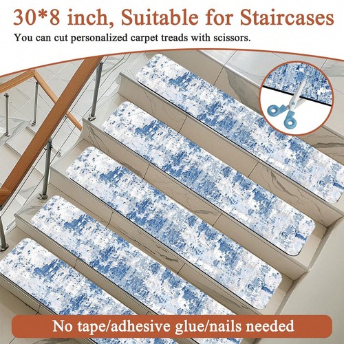 Non-Slip Carpet Stair Treads, Rubber Safety Mats for Wooden Steps, Reusable - Picture 46 of 87