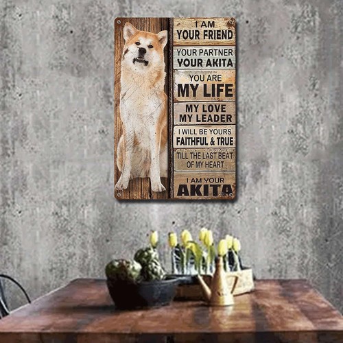 Metal Sign Tin Sign Vintage Wall Art I Am Your Friend Gift for Greyhound Lovers - Picture 8 of 135
