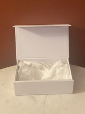 Authentic White Dior Empty Gift Box Magnetic Flap 8.25  x 5  x 3  Saks Fifth