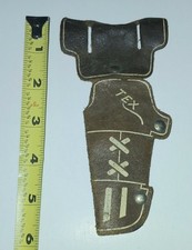 Vintage TEX Leather Play Gun Cowboy  Cowgirl Holster With NO Belt  NO Gun 6"