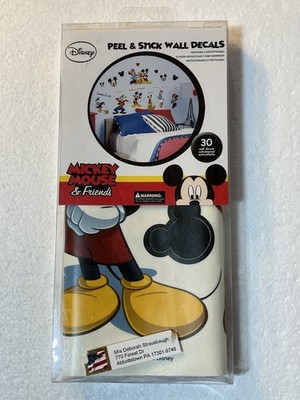 New 2012 Disney Mickey Mouse and Friends Peel and Stick 30 Wall Decals