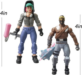 8Pcs Video Game Action Figures with Weapons Toy Figure Set Cake Toppers for Chil