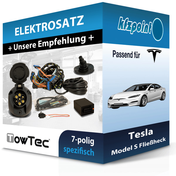 Towtec E-Satz 7Polig Fahrzeugspezifisch Passend für Tesla Model S FließHeck NEU-image