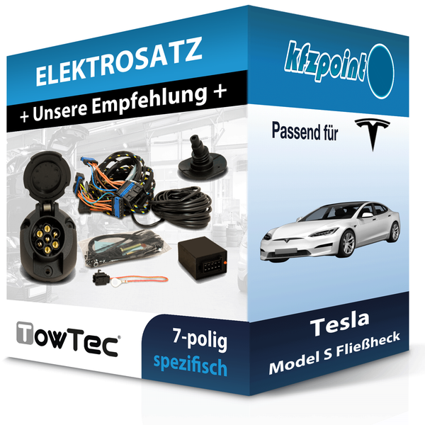 Towtec E-Satz 7Polig Fahrzeugspezifisch Passend für Tesla Model S FließHeck NEU-image
