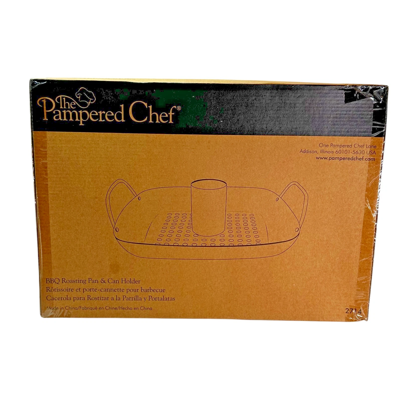 Pampered Chef BBQ Roasting Pan & Can Holder #2714