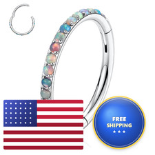 Gagabody Conch Piercing Jewelry 16G Nose Ring Hoop Septum Jewelry Silver Daith