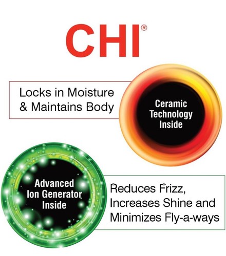 New! CHI Round 3 In 1 Blowout Brush -Smooth Frizz Free, 3 Interchangeable Heads - Picture 5 of 9