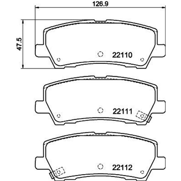 Hella BremsbelÄGe Hinten Passend FüR Ford USA Mustang | 8DB 355 044-271-image