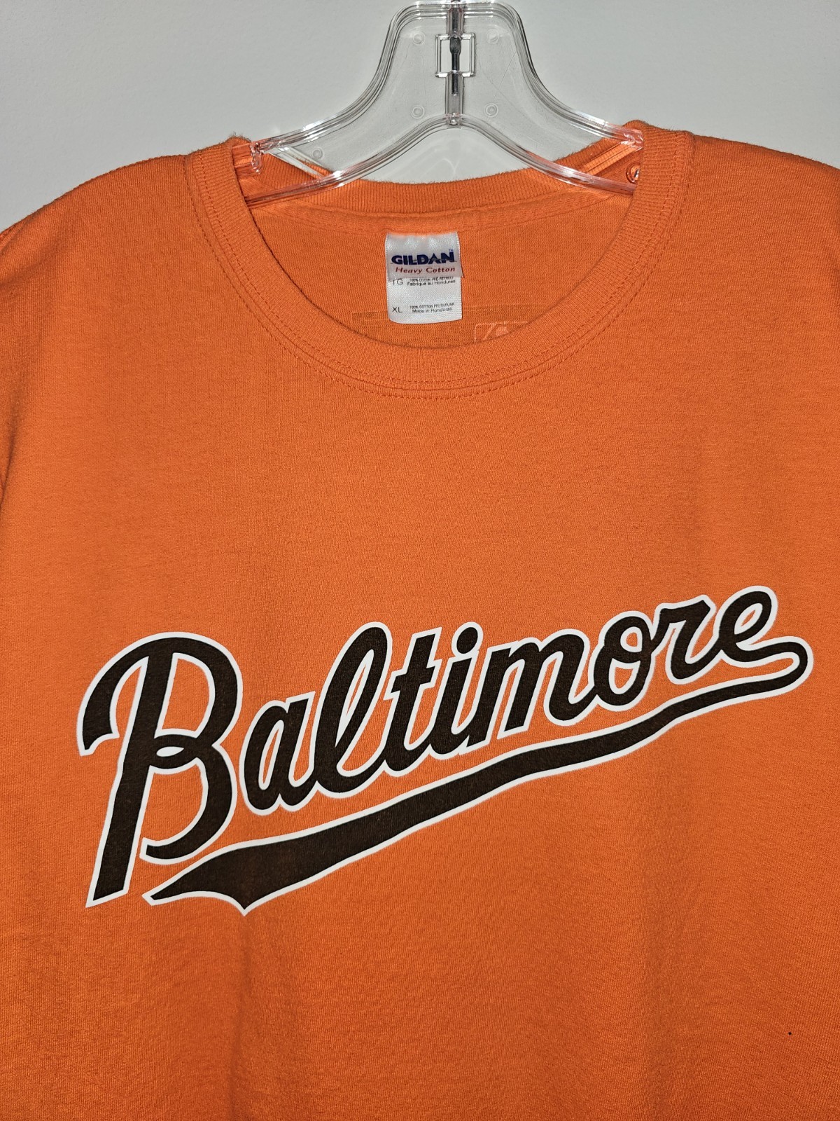 Baltimore Orioles Xl Mens Orange Graphic Logo Short Sleeve Tshirt MLB