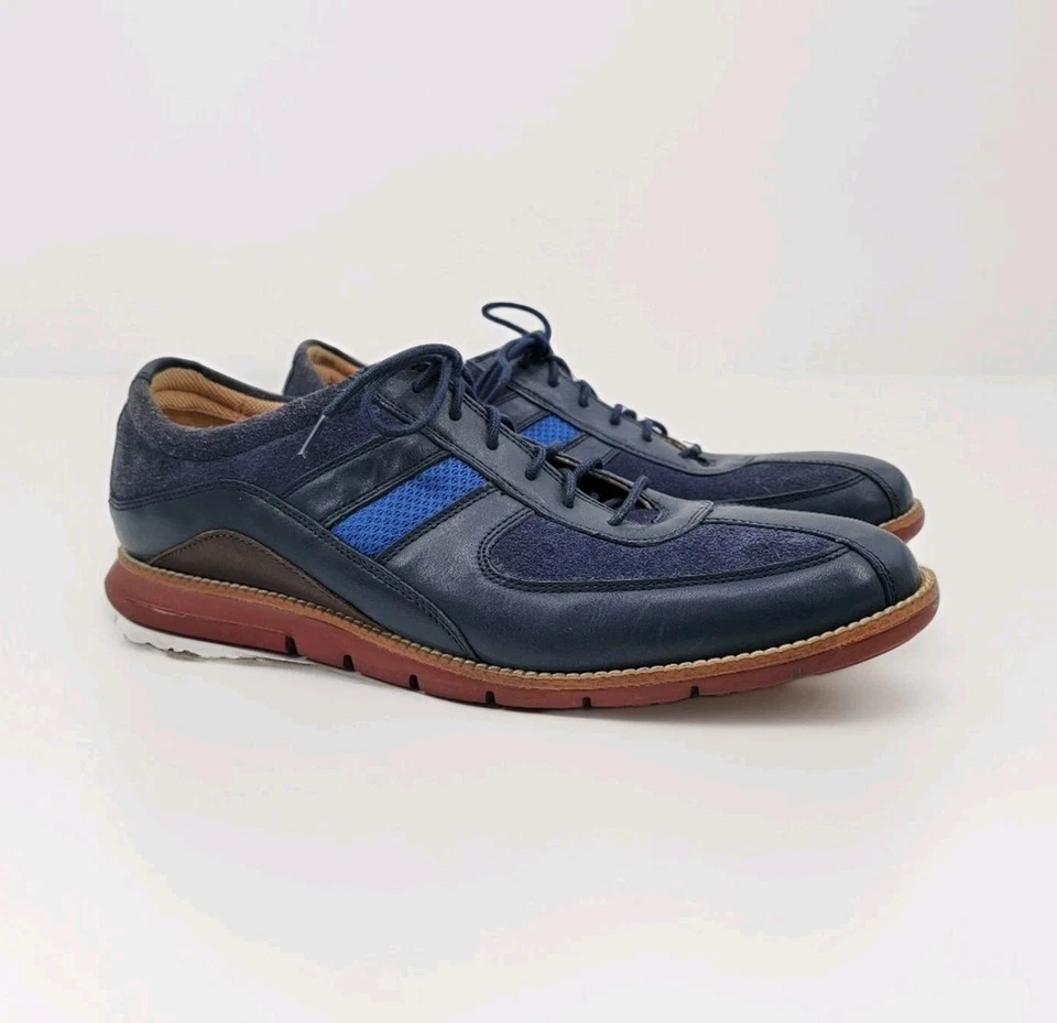 Zapatillas informales minimalistas Cole Haan Grand OS para hombre 10,5 azul marino lana cuero Foto 2 de 4