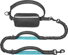 Iyoshop Hands Free Dog Leash with Zipper Pouch, Dual Padded Handles and Durable