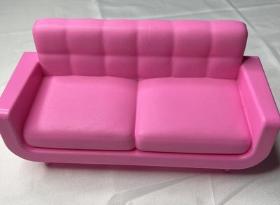 Barbie Pink Tufted Plastic Couch Loveseat Replacement Part Dreamhouse 2021