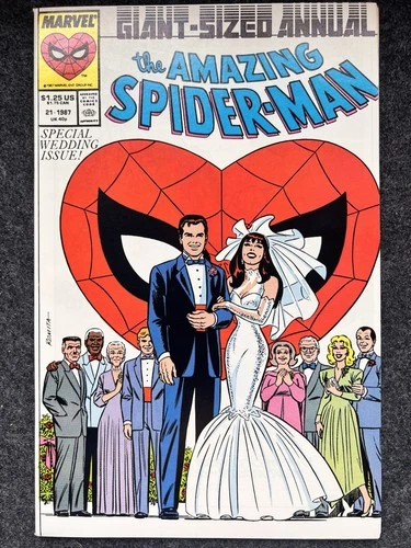 Amazing Spider-Man Annual #21 wedding Peter Parker variant cover Marvel 1987 NM