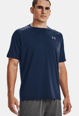 Under Armour UA Tech 2.0 Oberteil kurzärmlig Herren Sportshirt Blau