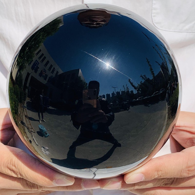 4.71LB Natural Black Obsidian Ball Quartz Crystal Sphere Gemstone Healing
