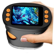 Kids Magnifying Glass Digital Handheld Microscope for Kids Cool Gadgets Black